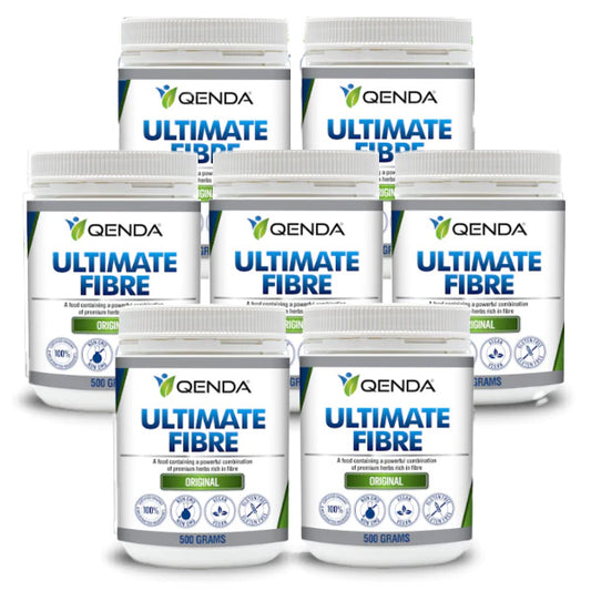7 Tubs of Qenda Ultimate Fibre Original, Wildberry or Chocolate - Daily Gut Health Support