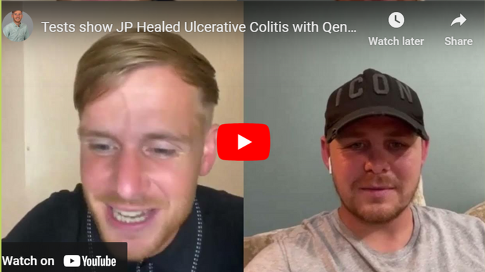 Tests show JP Healed Ulcerative Colitis with Qenda Ultimate Fibre and No Meds